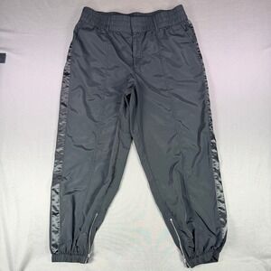 Future Collective Kahlana Barfield Brown Womens L Black Satin Stripe Track Pants